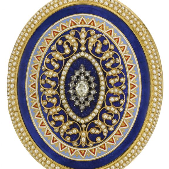 Magnificent English diamond set duplex watch Circa 1797 Magnificent English diamond set duplex watch Circa 1797