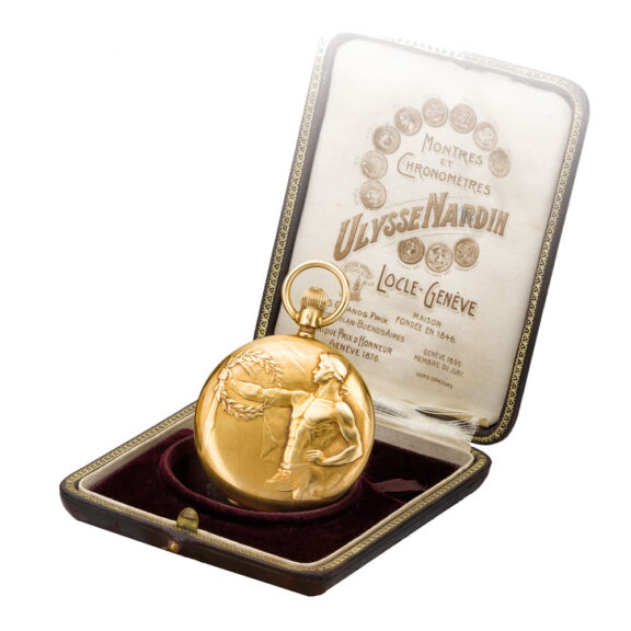 Swiss gold hunting cased keyless lever watch Circa 1920
