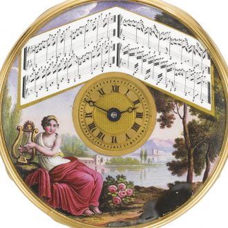 Swiss quarter repeating musical pocket watch Circa 1810