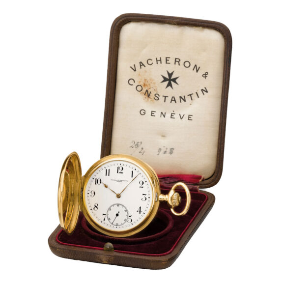 Swiss gold hunting cased keyless lever watch Circa 1900