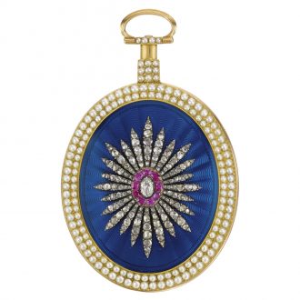 English oval cylinder watch for the Chinese market Circa 1790