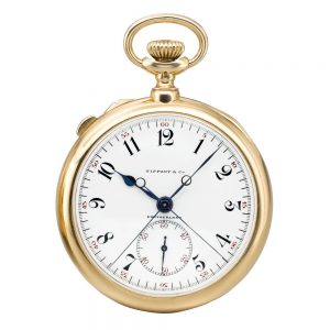 Rare Swiss gold split seconds chronograph watch Circa 1920