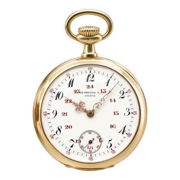 Swiss yellow gold open faced keyless lever watch Circa 1920 