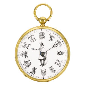 English pocket watch with monochromatic painted dial Circa 1850