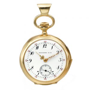 Swiss yellow gold minute repeating lever watch Circa 1900