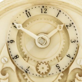 Impressive ivory pocket watch with an ivory link chain Circa 1895