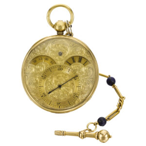 English split seconds chronograph watch with chain Circa 1840
