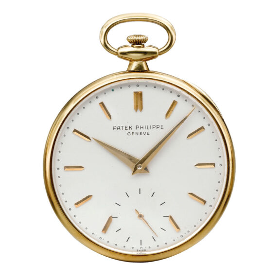 Swiss yellow gold open faced keyless watch Circa 1963 Swiss yellow gold open faced keyless watch Circa 1963
