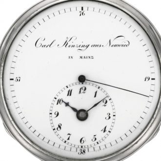 German silver open faced compteur militaire watch Circa 1830