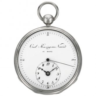 German silver open faced compteur militaire watch Circa 1830