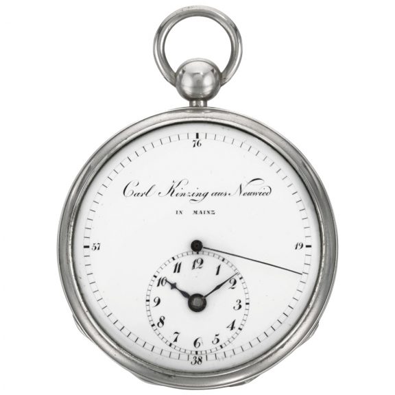 German silver open faced compteur militaire watch Circa 1830