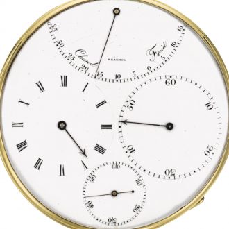 Swiss open faced pocket watch with Reaumur thermometer Circa 1835