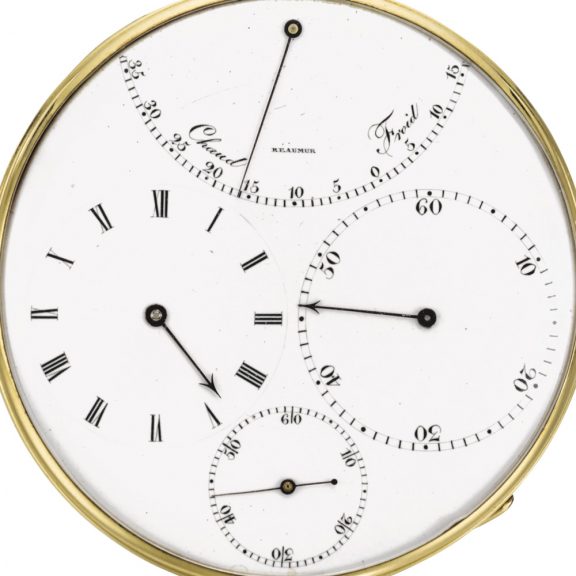 Swiss open faced pocket watch with Reaumur thermometer Circa 1835 Swiss open faced pocket watch with Reaumur thermometer Circa 1835