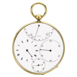 Swiss open faced pocket watch with Reaumur thermometer Circa 1835