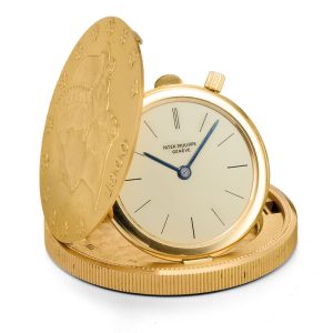 Rare swiss gold coin watch by Patek Philippe Circa 1959