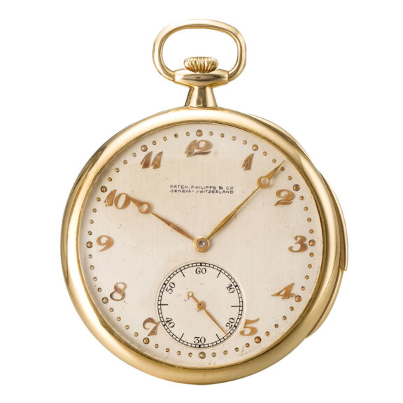 Swiss gold open faced minute repeating watch Circa 1919