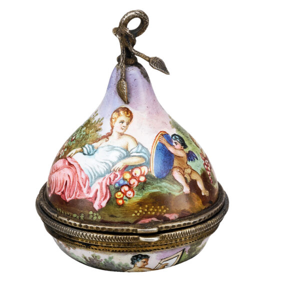 French gilt and enamel pear-form verge watch Circa 1776