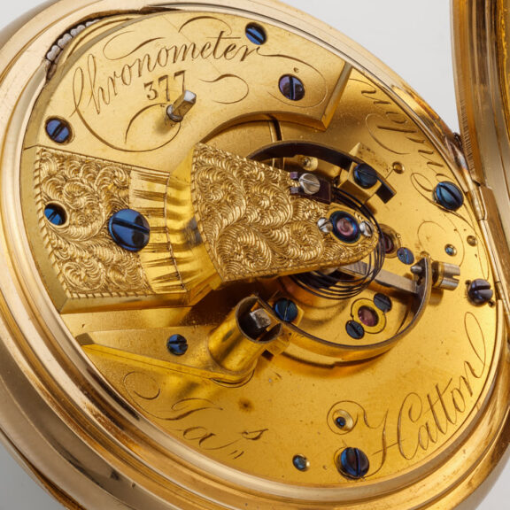 An English heavy gold chronometer by James Hatton Circa 1800 An English heavy gold chronometer by James Hatton Circa 1800