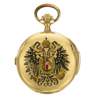 Swiss minute repeating pocket watch with chronograph Circa 1900