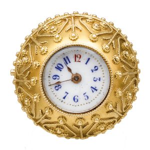 Swiss gold decorative ball form keyless lever watch Circa 1880