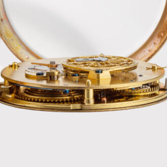 A French 18K gold watch with pearls on both sides Circa 1800