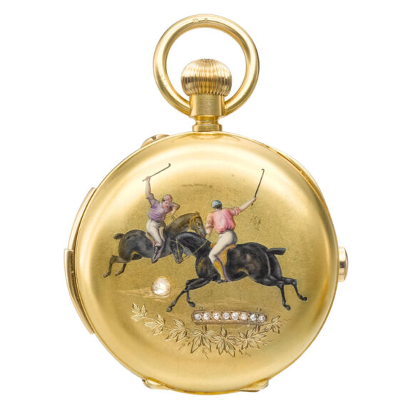 Swiss gold calendar minute repeating chronograph Circa 1890 Swiss gold calendar minute repeating chronograph Circa 1890