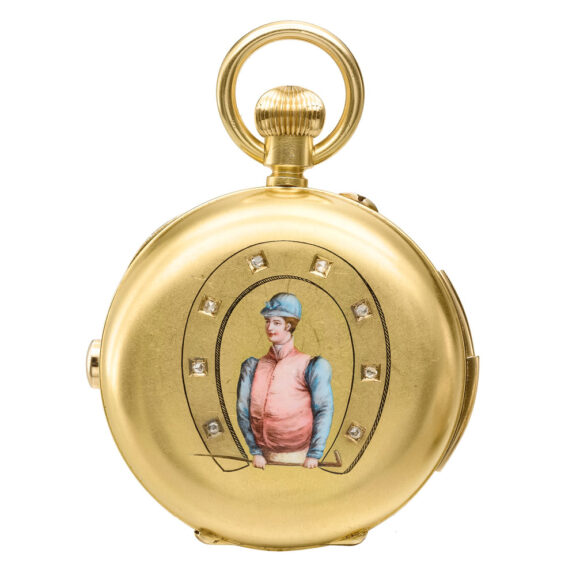 Swiss gold calendar minute repeating chronograph Circa 1890 Swiss gold calendar minute repeating chronograph Circa 1890