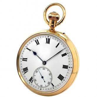 English gold lever with Bonniksen 52½ minute carrousel Circa 1915
