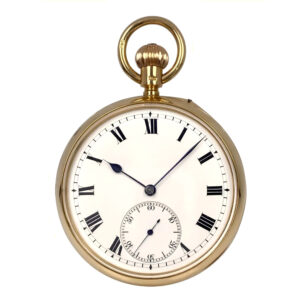 English gold lever with Bonniksen 52½ minute carrousel Circa 1915