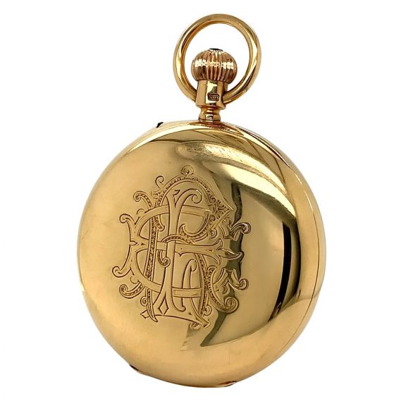 English gold lever with Bonniksen 52½ minute carrousel Circa 1915 English gold lever with Bonniksen 52½ minute carrousel Circa 1915