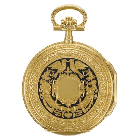 German gold and enamel full hunter lady's watch Circa 1900