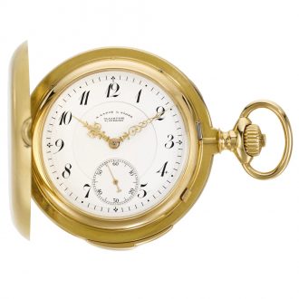 German gold hunting cased quarter repeating lever Circa 1907