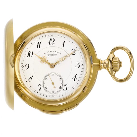 German gold hunting cased quarter repeating lever Circa 1907