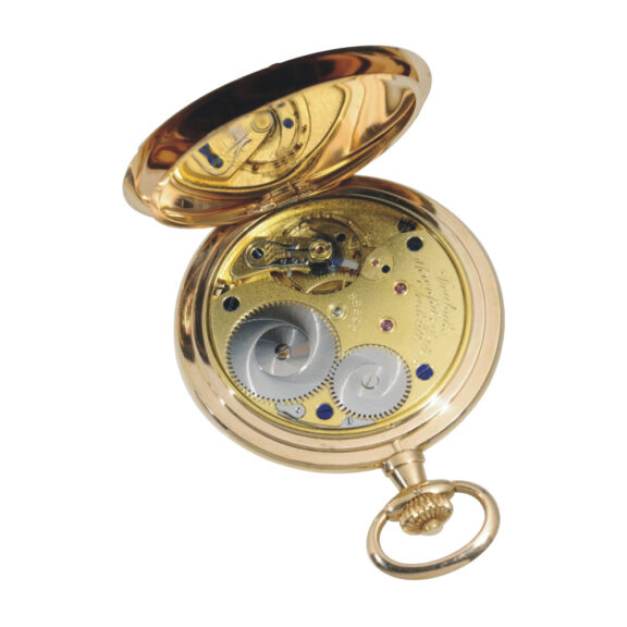 Thin German 18k rose gold hunting cased lever Circa 1922 Thin German 18k rose gold hunting cased lever Circa 1922