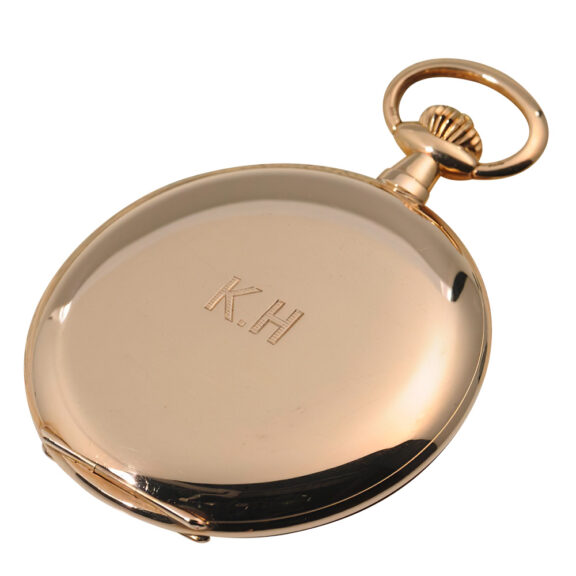 Thin German 18k rose gold hunting cased lever Circa 1922 Thin German 18k rose gold hunting cased lever Circa 1922