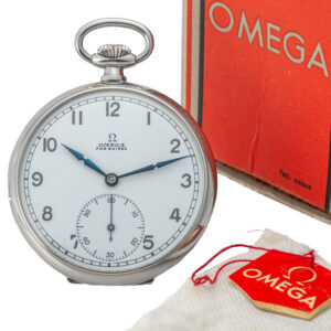 Swiss stainless steel Art Deco lever pocket watch Circa 1923