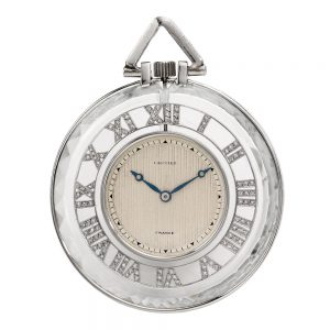Swiss/French rock crystal open faced keyless watch Circa 1925