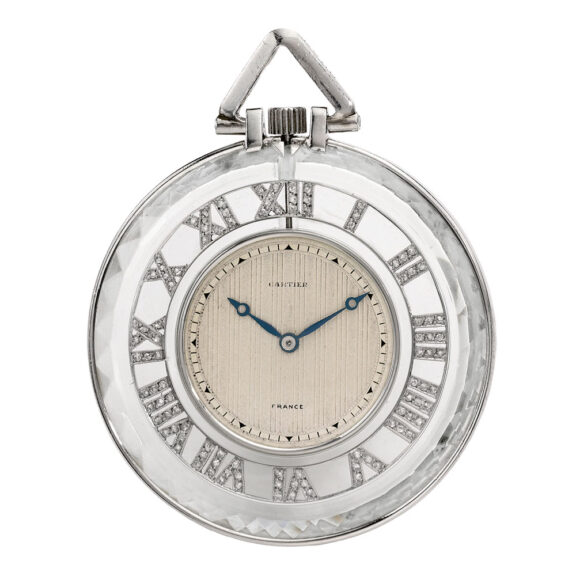 Swiss/French rock crystal open faced keyless watch Circa 1925