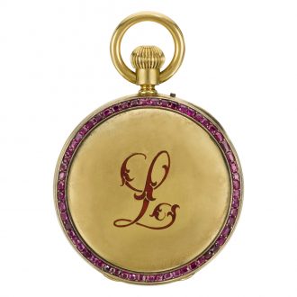 English gold keyless half-hunting cased pocket watch Circa 1870