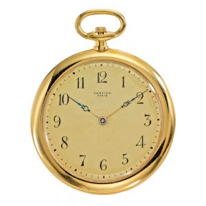 French 18 carat yellow gold open faced watch Circa 1930