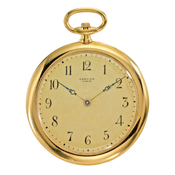 French 18 carat yellow gold open faced watch Circa 1930