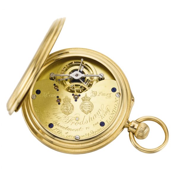 Rare English gold six minute tourbillon lever watch Circa 1904