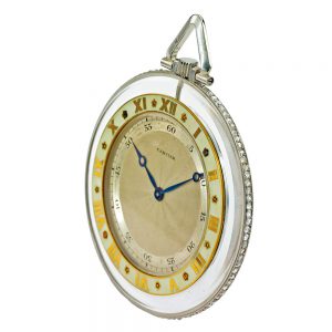 Swiss/French rock crystal open faced keyless watch Circa 1925