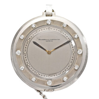 Swiss platinum and diamond-set pocket watch Circa 1935 