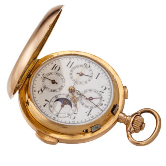 A Swiss gold complicated lever pocket watch Circa1900