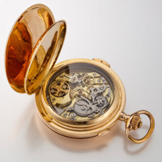 A Swiss gold complicated lever pocket watch Circa1900
