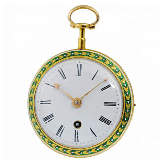 English gold, enamel, verge pocket watch Circa 1790