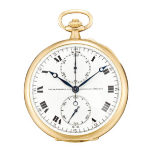 Swiss chronograph watch with tinted enamel dial Circa 1912