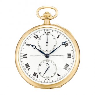 Swiss chronograph watch with tinted enamel dial Circa 1912