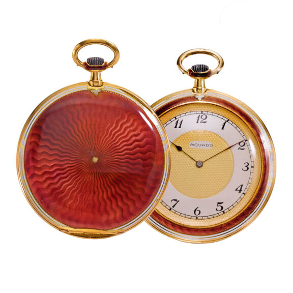 Swiss yellow gold and enamel open faced watch Circa 1910